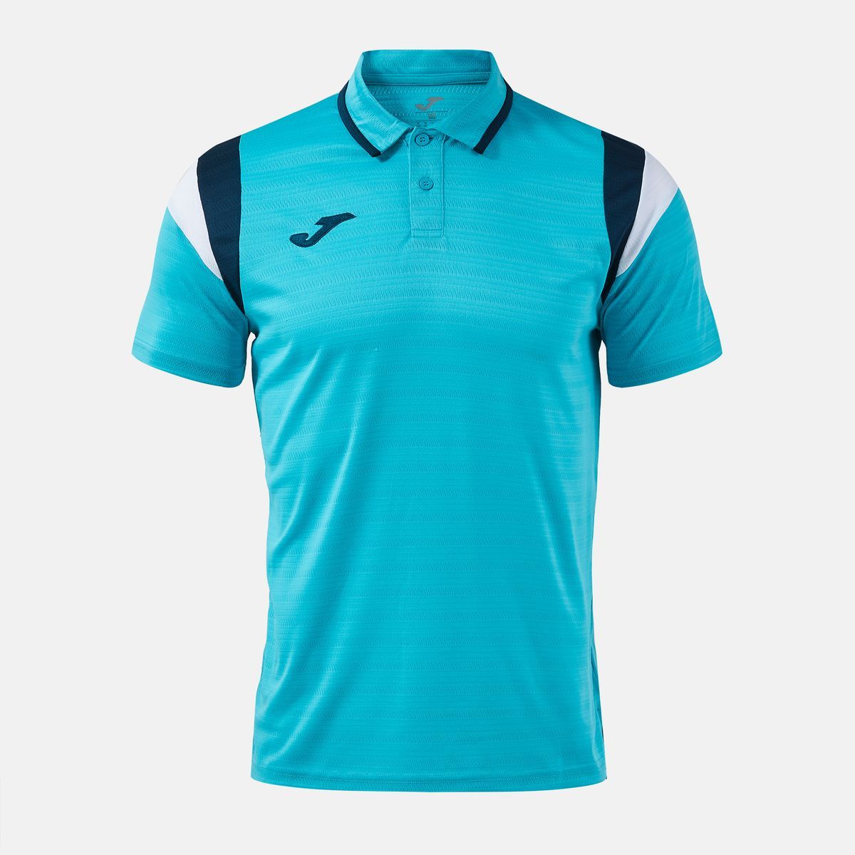 Polo Manga Corta Terra Turquesa Flúor Dark Navy