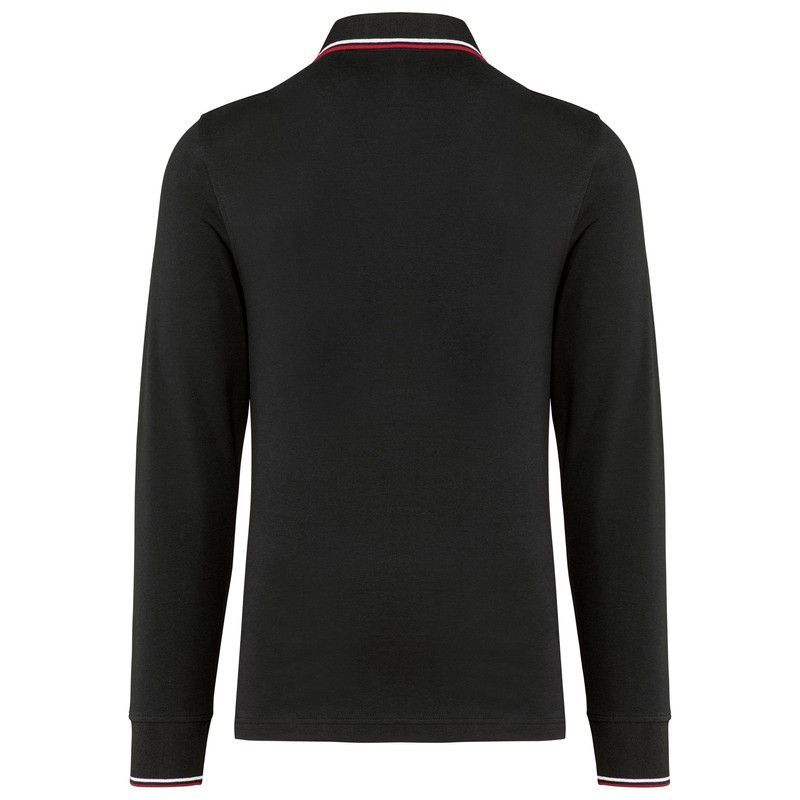 Polo piqué manga larga hombre