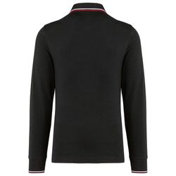 Polo piqué manga larga hombre