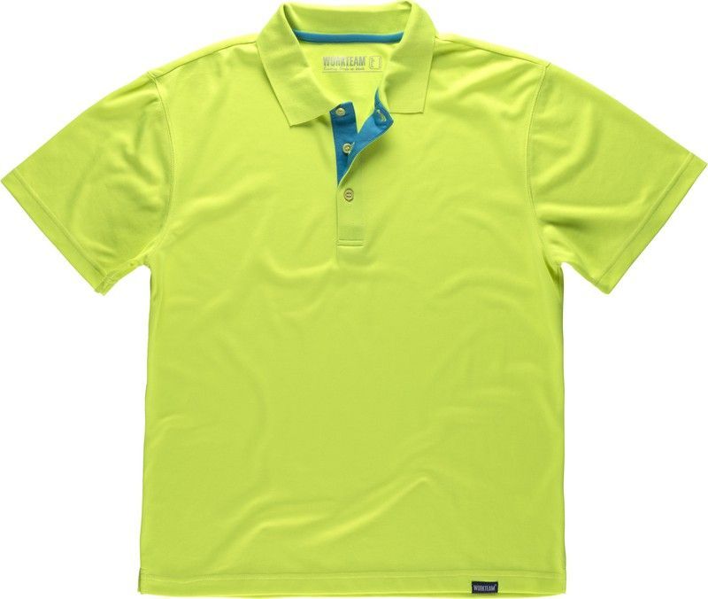 Polo técnico de manga corta  flúor / Amarillo