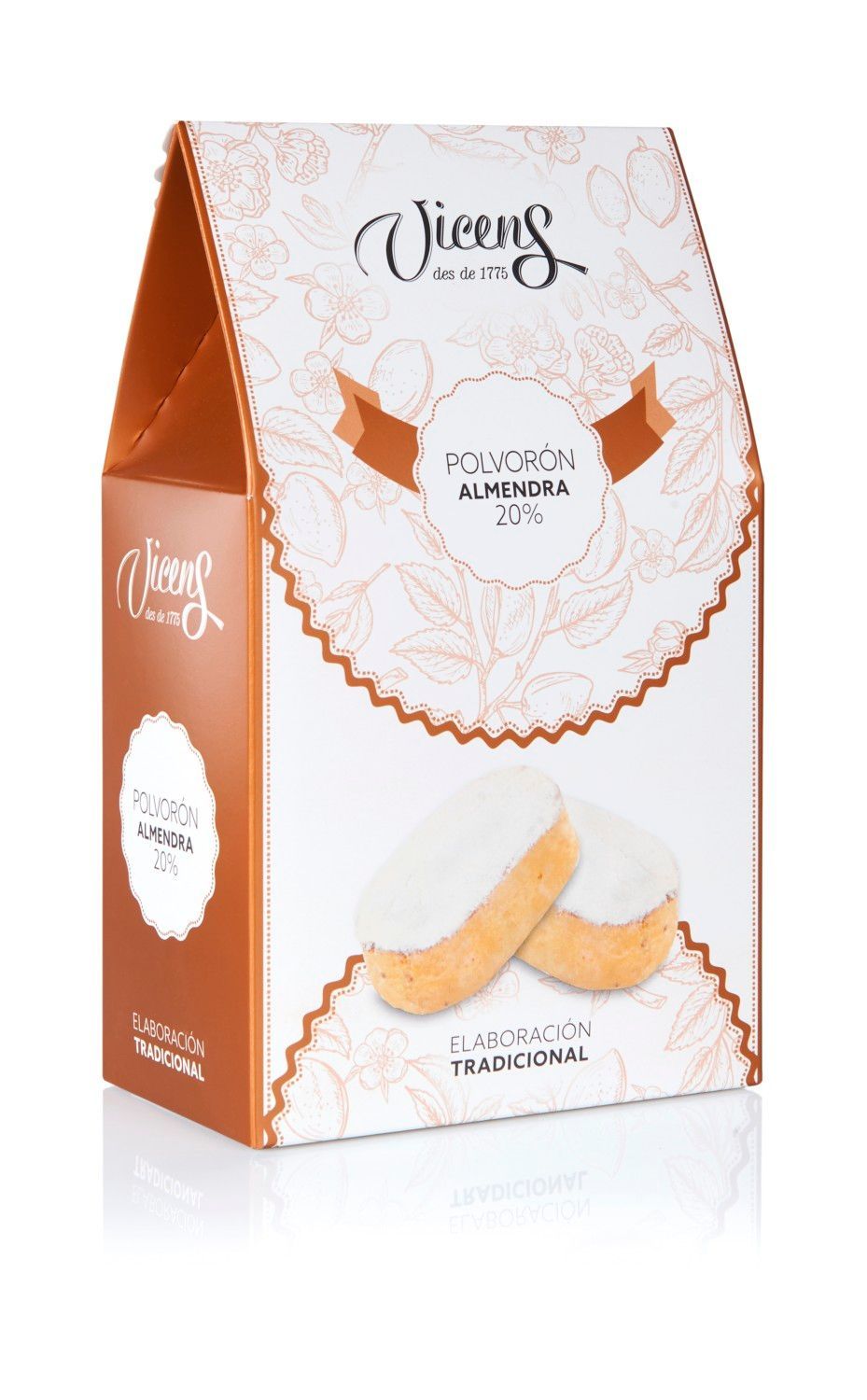 Polvorón almendra 20% 300 grs Vicens