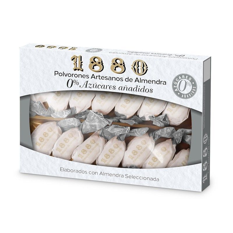Polvorones de Almendra 0% Azucares Añadidos 280g Marca 1880