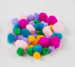 Pompones colores surtidos suaves 50 und.