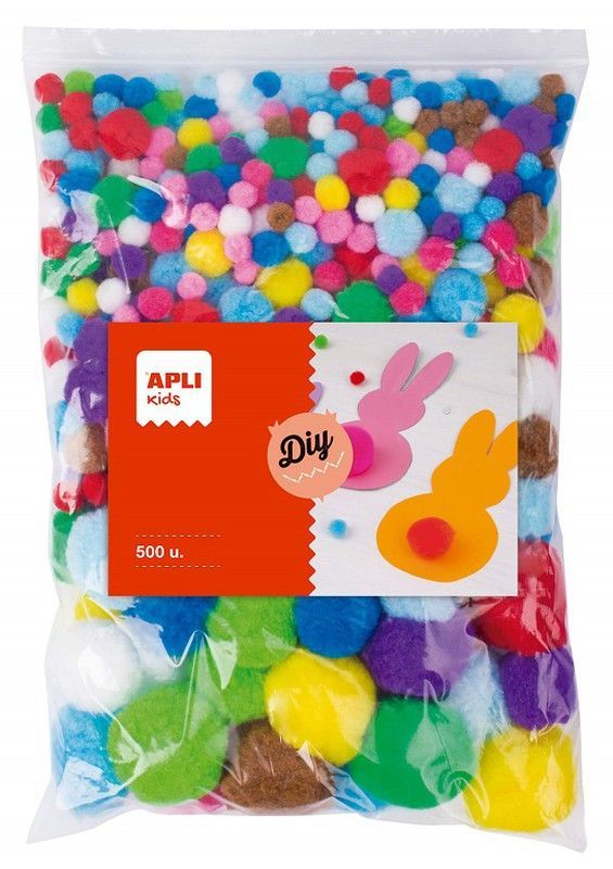 Pompones colores y medidas surtidas