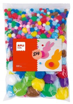 Pompones colores y medidas surtidas