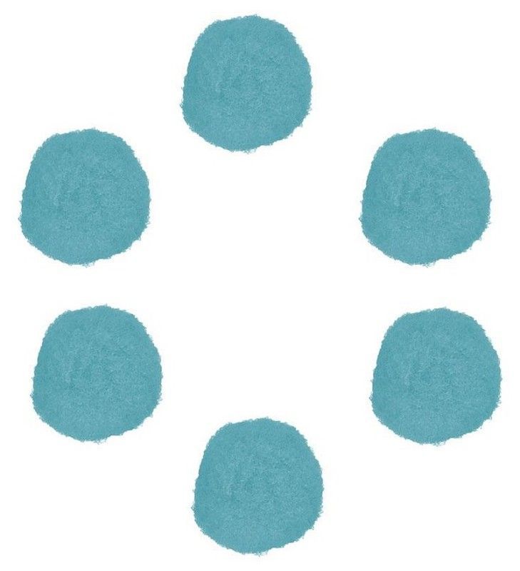 Pompones polipropileno azul 25mm.