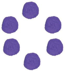 Pompones polipropileno lila 25mm.