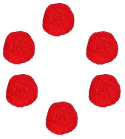 Pompones polipropileno rojo 25mm.