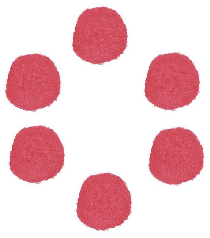 Pompones polipropileno rosa 25mm.