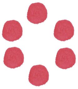 Pompones polipropileno rosa 25mm.