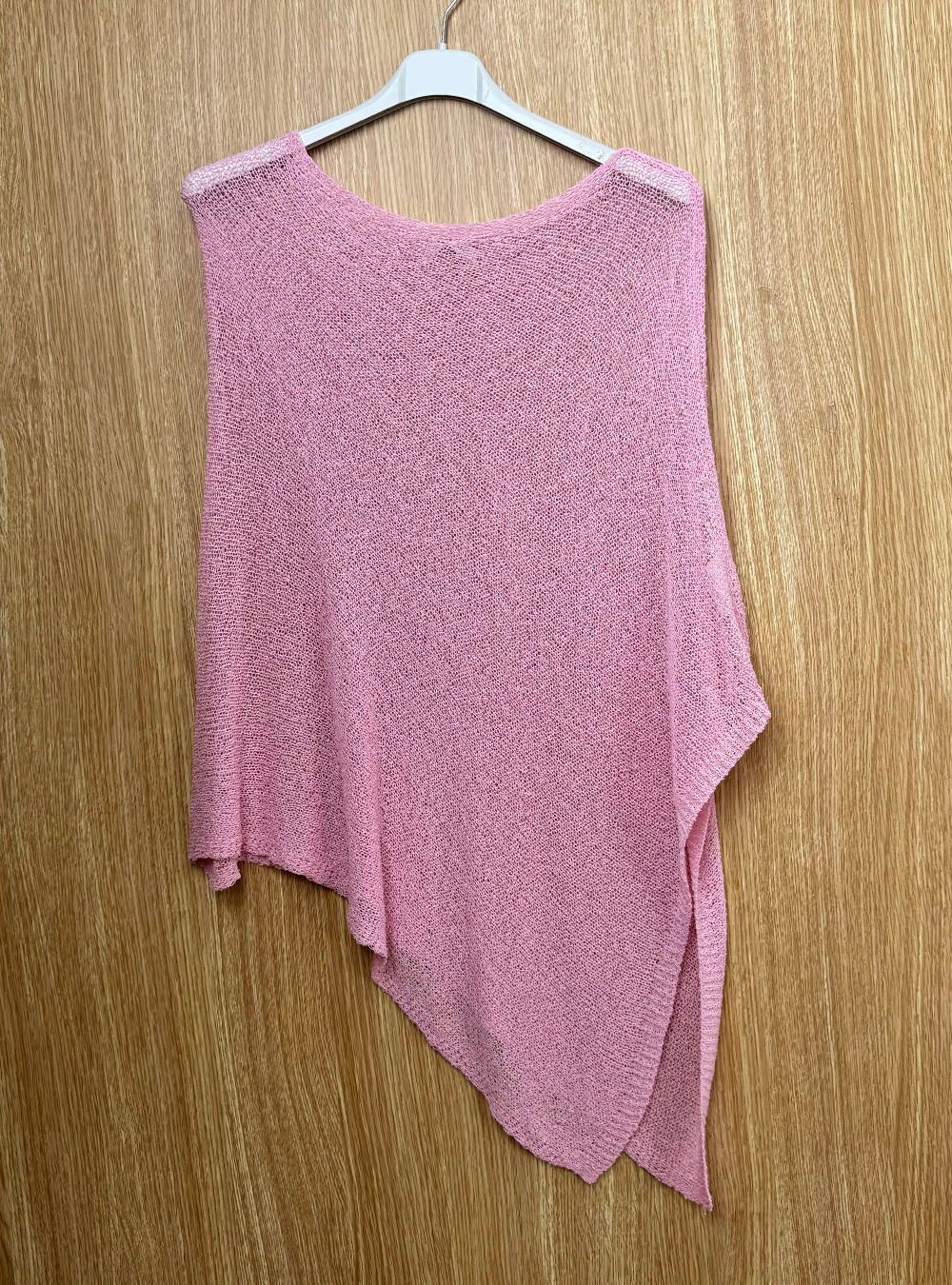 Poncho calado Begur rosa