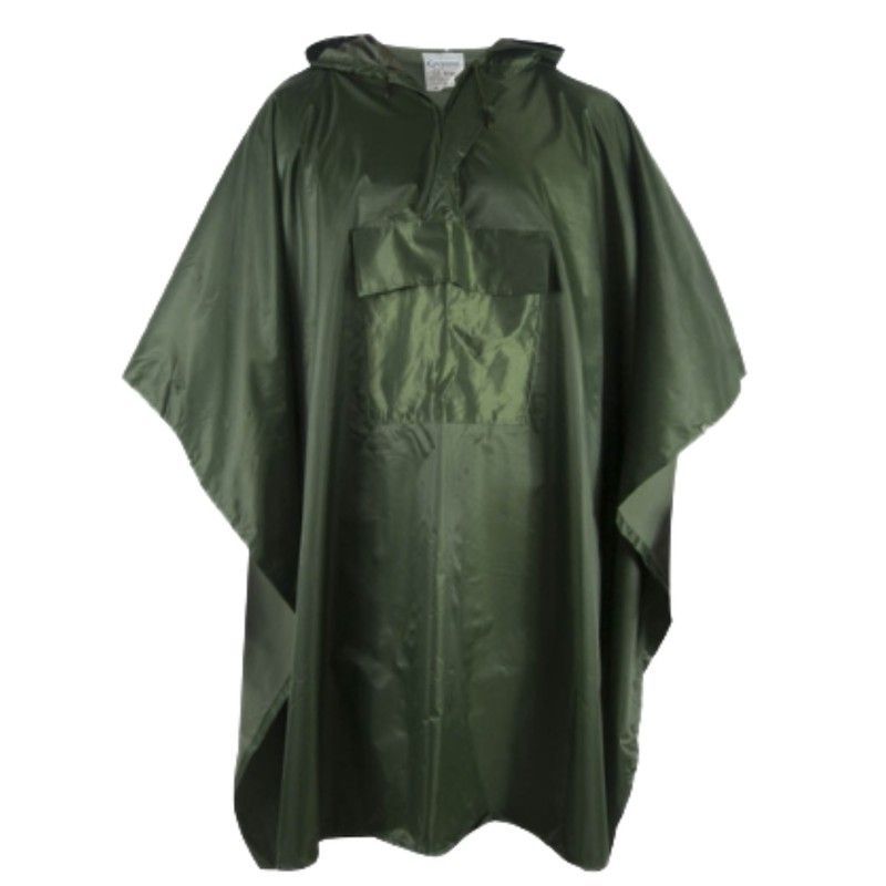 Ponchos impermeables verdes plegables