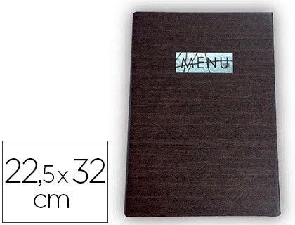 Porta menus liderpapel pu 22,5 x 32 cm con sujeccion en esquinas para 2 hojas