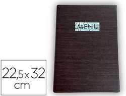 Porta menus liderpapel pu 22,5 x 32 cm con sujeccion en esquinas para 2 hojas