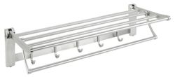 Porta toallas con barra y perchas plegable acabado inox Ac-316 Pyp