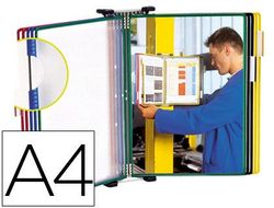 Portacatalogo de Pared Metalico Tarifold con 10 Fundas Din-A4 Colores Surtidos
