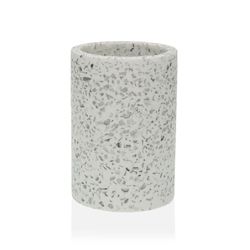 Portacepillos Baño Efecto Terrazo White Versa