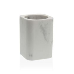 Portacepillos Baño Mármol Blanco Versa