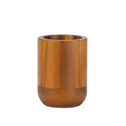 Portacepillos de acacia en natural, Ø 7,5 x 10 cm | Bear