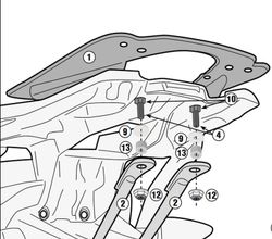 Portaequipajes bmw g310gs 17> givi sr5126