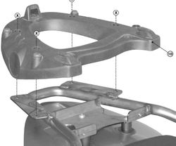 Portaequipajes yamaha fjr 1300 (06 > 20) para maleta monokey