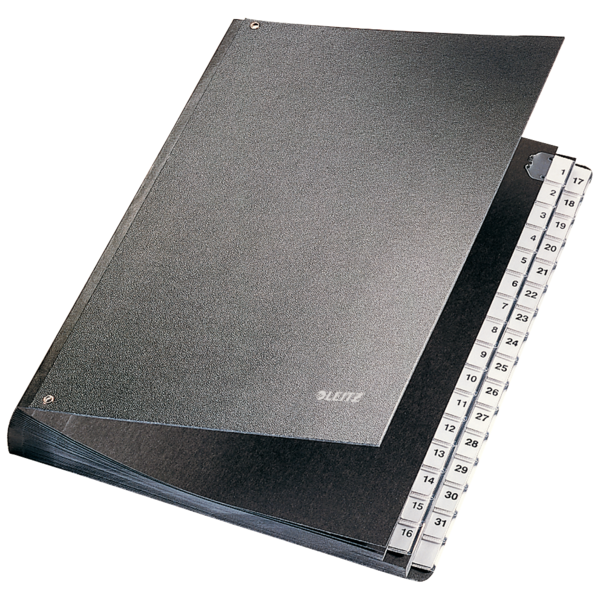 Portafirmas Organizador Leitz. Cubierta cartón. Índice 1-31, negro
