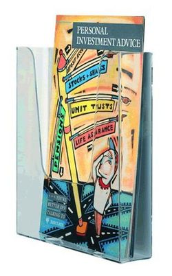 Portafolletos vertical a5 mural en pvc cristal