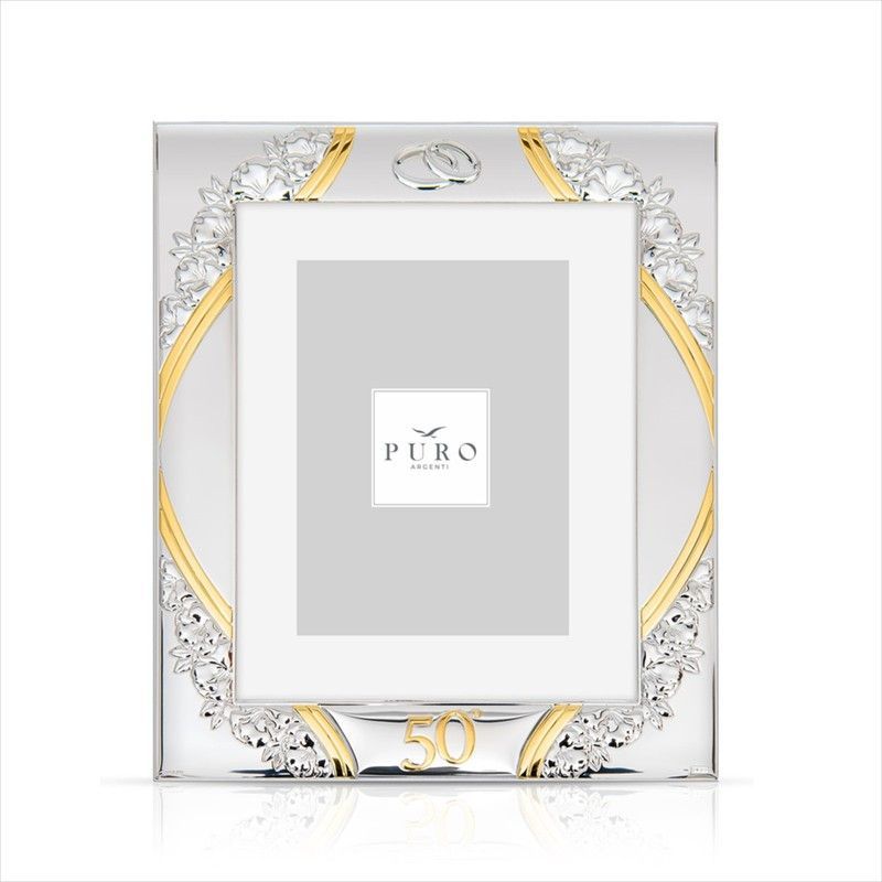 Portafotos Aniversario 10x15cm PU8229/10 Alianzas 50 Años Flores