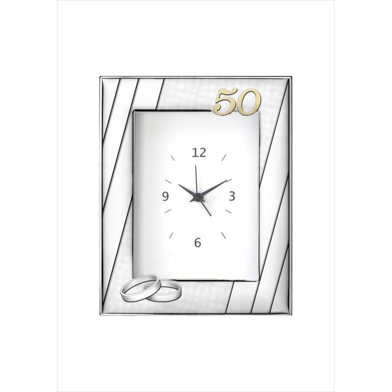 Portafotos Reloj Aniversario 13x18cm 52088/4ORL Caña Ancha Alianzas 50 Años