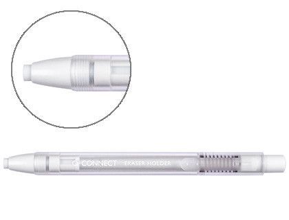 Portagomas q-connect con clip punta goma blanca redonda color blanco 5x90 mm