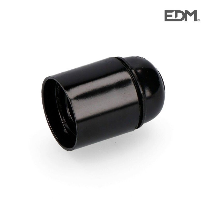 Portalamparas bk reforzado e-27 negro envasado edm