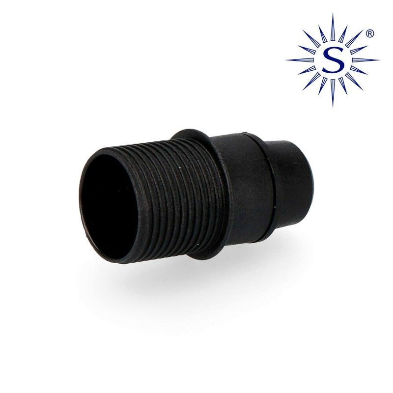 Portalamparas e-14 semi-roscado negro solera