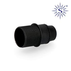 Portalamparas e-14 semi-roscado negro solera