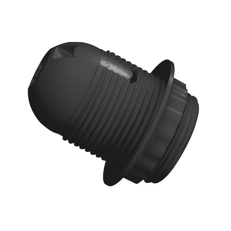 Portalámparas roscado DUOLEC. Portalamparas Rosca C/Tope E27 4A Negro