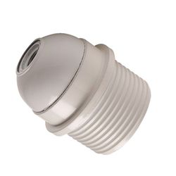 Portalámparas roscado FAMATEL. Portalamparas C/Tope Blanco E-27