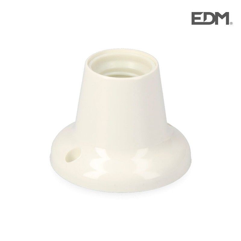 Portalamparas zocalo recto e-27envasado edm