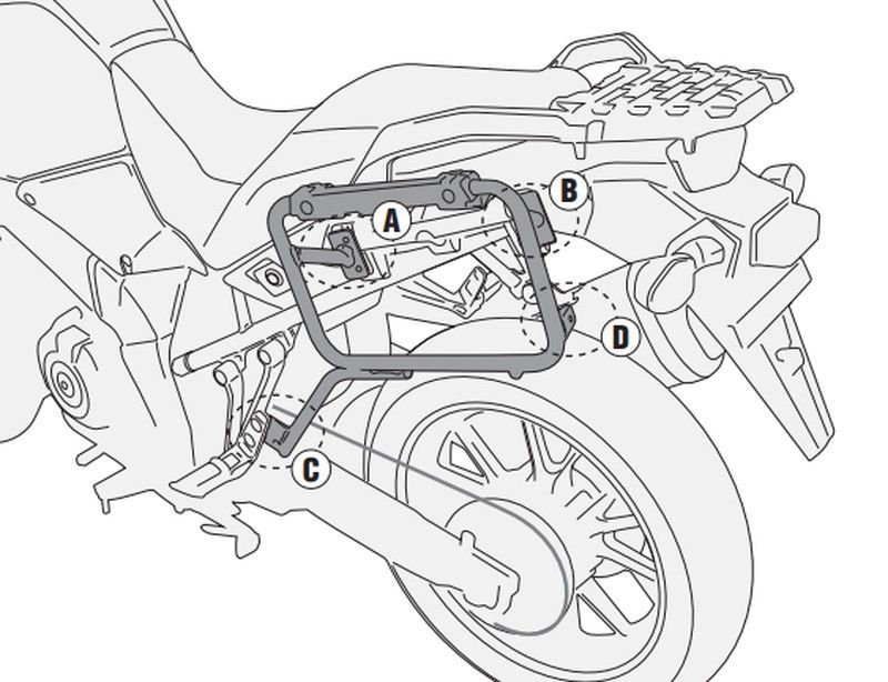 Portamaletas lat.camside18 S,DL 1000 V-Strom (14 > 19)