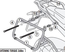 Portamaletas lateral BMW R 1300 GS (24) Monokey