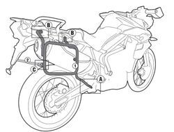 Portamaletas lateral camside 18 triumph tiger 800 / 800 xc / 800 xr (11 > 17)