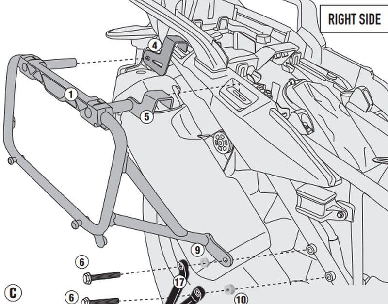 Portamaletas lateral camside18 H.CRF1000L Africa Twin (16>17)
