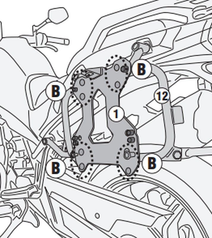 Portamaletas lateral CFMOTO 800 MT (22) para maletas MONOKEY«