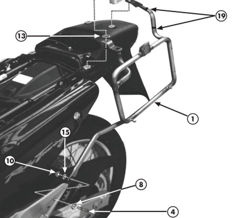 Portamaletas lateral H.XL 650 V Transalp 00>07