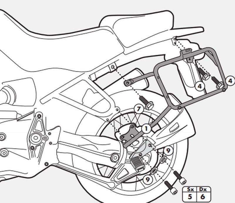 Portamaletas lateral mk bmw.rgs.850/1100/1150.94>01/94>99/00