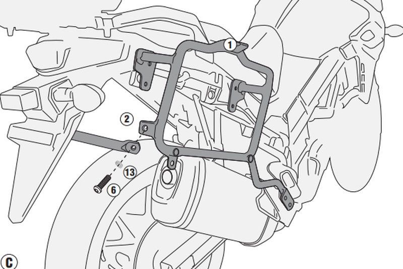 Portamaletas lateral mk Suzuki DL 650 V-Strom (17>23)