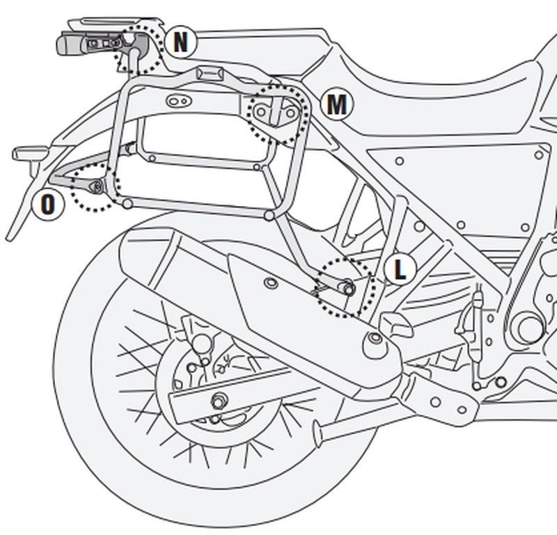 Portamaletas lateral RY.E.Himalayan (21 > 22) para maletas MONOKEY« o RETRO FIT