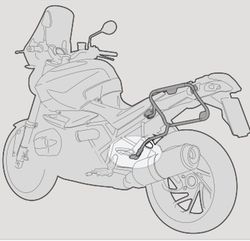 Portamaletas lateral Tiger 1200 Rally Explorer 22>/Rally para MONOKEY« CAM-SIDE Trekker Outback