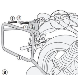 Portamaletas lateral V7 850 Stone / Special (21 > 23) PL ONE-FIT  maletas MONOKEY«