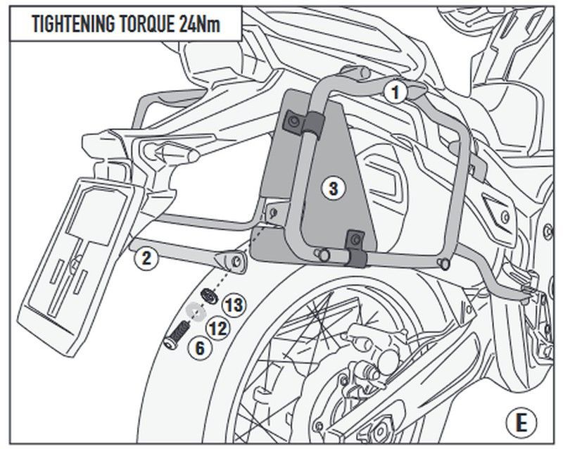Portamaletas lateral Valico 500 DSX 2024>  para maletas MONOKEY«