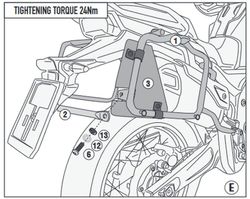 Portamaletas lateral Valico 500 DSX 2024>  para maletas MONOKEY«