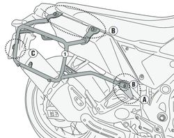 Portamaletas laterales y.tornilleria700 (19 > 20) y (21>)